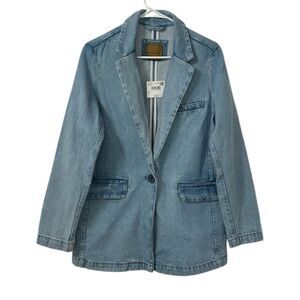 American Eagle Outfitters Light Blue Oversized Jacket(Size Small)